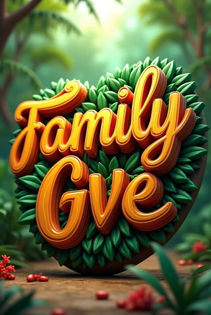 3D brand logo with title Family Gve. Tema rreggae