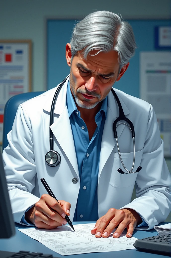 Doctor drawing