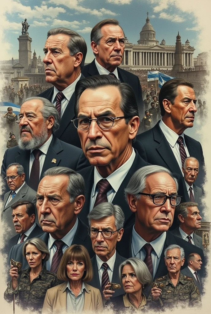 Give me a drawing of the history of the dictatorship in Argentina