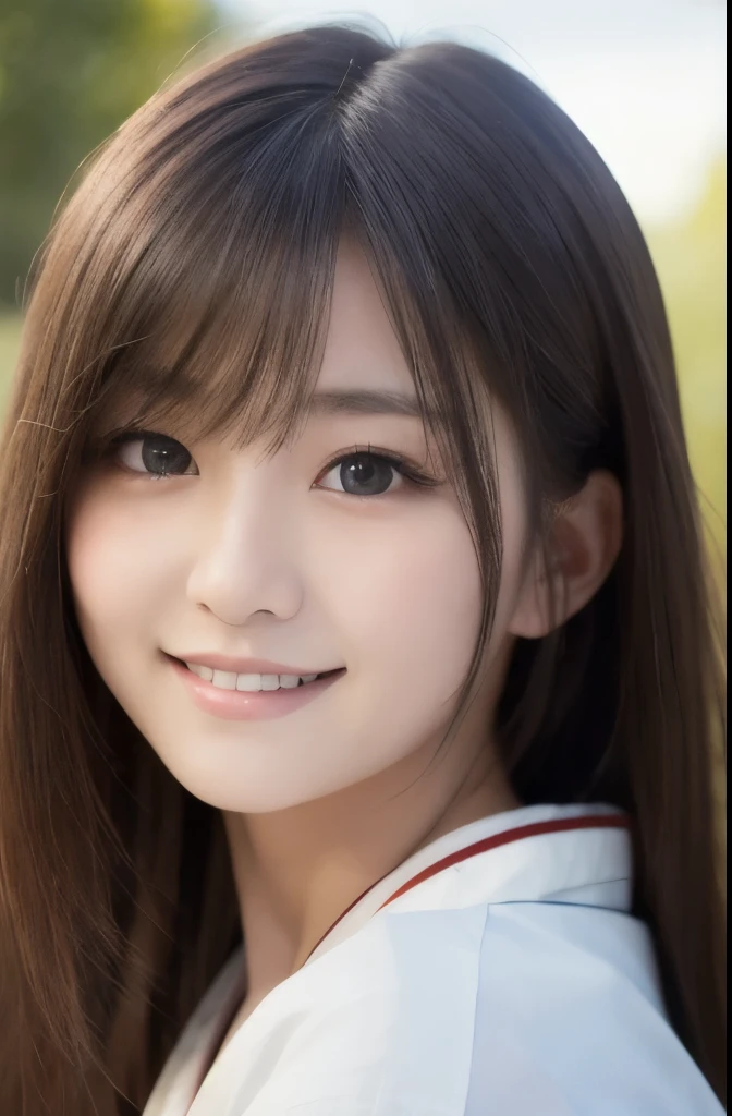 best quality, face focus, soft light, ultra high res, (photorealistic:1.4), RAW photo,(Shinozaki Ai), white skin, kawaii, 1 Japanese girl, solo, cute, (smile), (pupil, lights in the eyes), detailed beautiful face, busty,(high resolution detail of human skin texture), long hair,(portrait), upper body, white traditional kimono