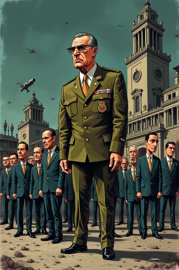 Cartoon about the Argentine military dictatorship 