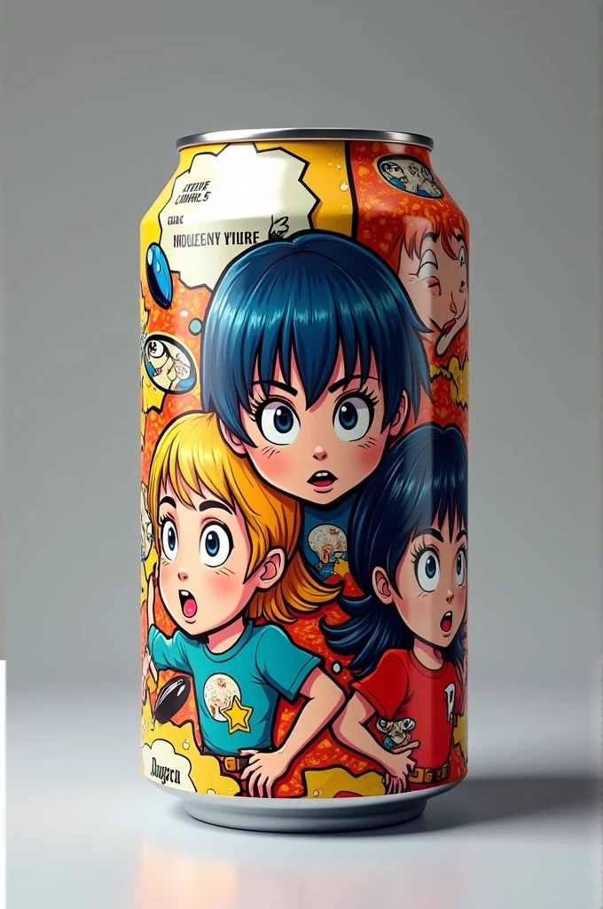 Create comic book characters on an animated can with eyes