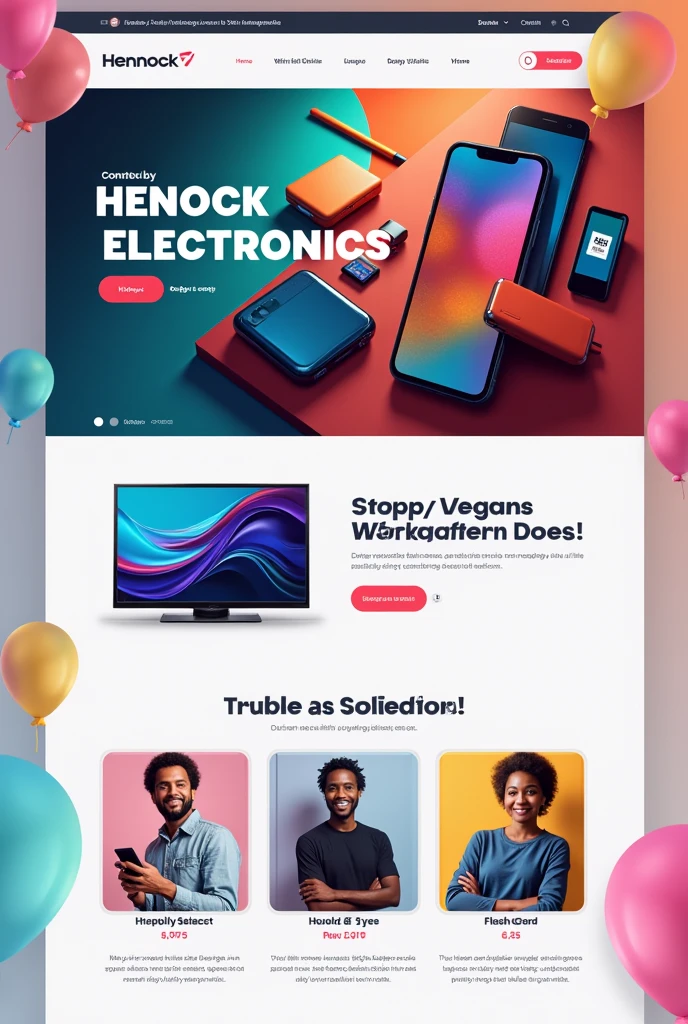 Henock Electronics seller home &
'Henock Electronics' banner ,
Show mobile, tv, television, flash disk, memory, and others in the banner and market
3 small photo under home non faith ethiopia people coloured