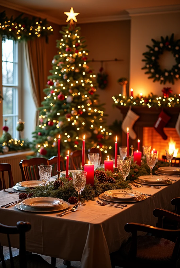 Christmas dinning room
decorations idea