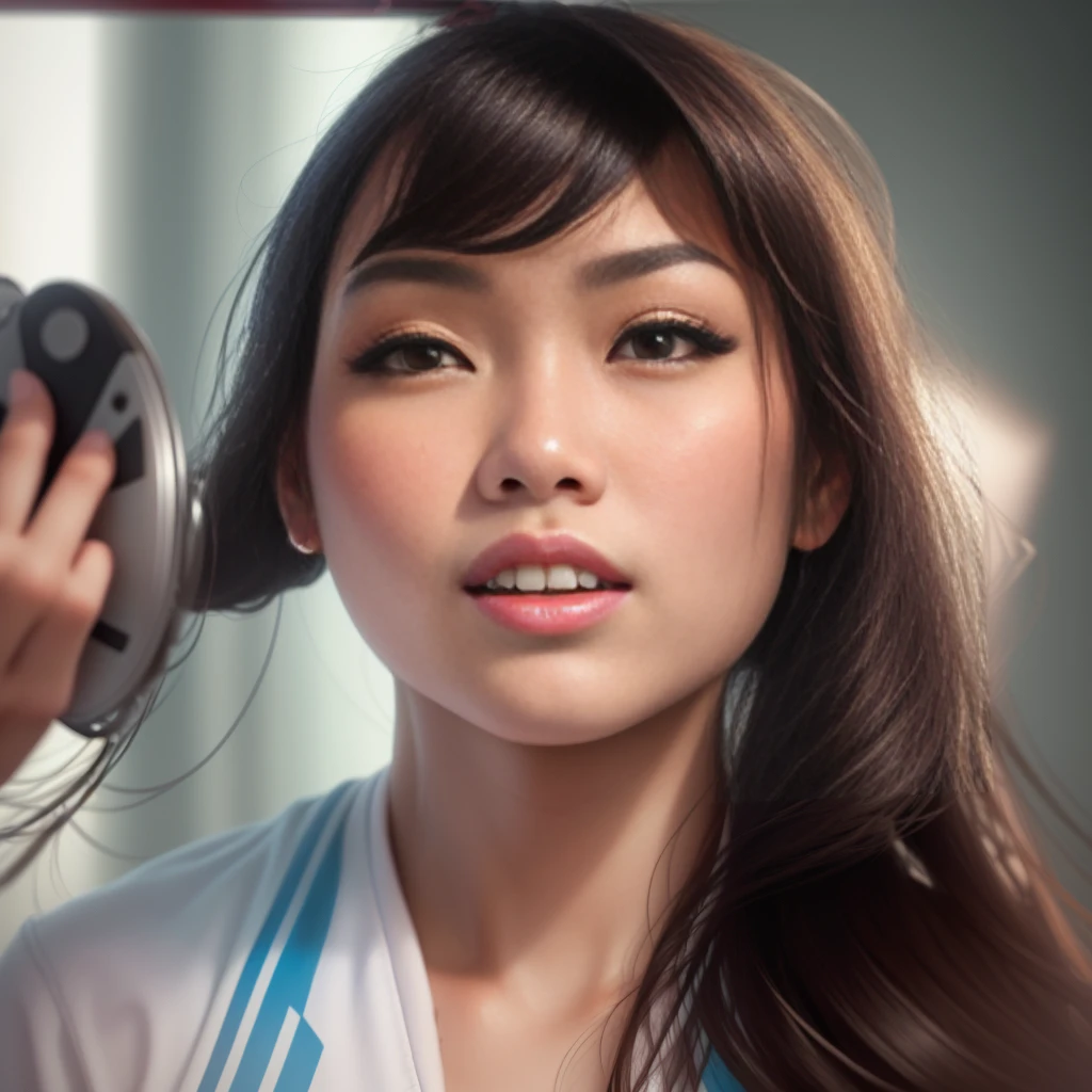 pretty face, full lip, asian, philipine, sporty portait bella poarch