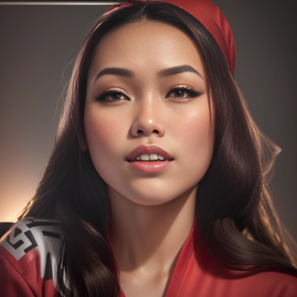 pretty face, full lip, asian, philipine, sporty portait bella poarch