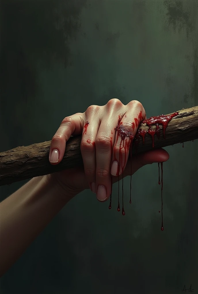 The middle finger of the right hand that was cut off.