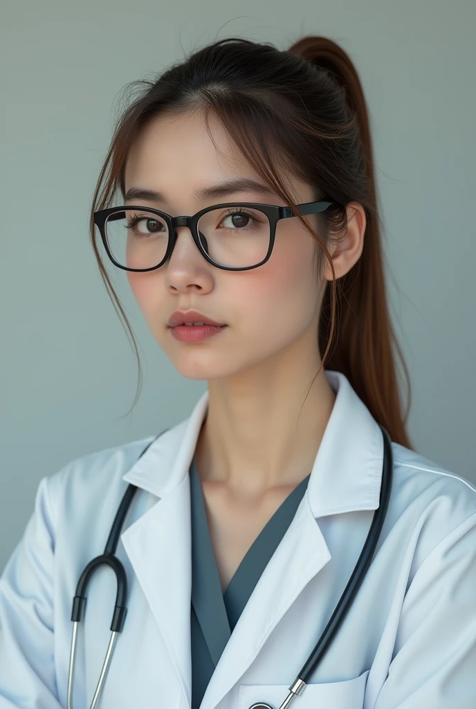 An psychiatrist with a ponytail and black bails