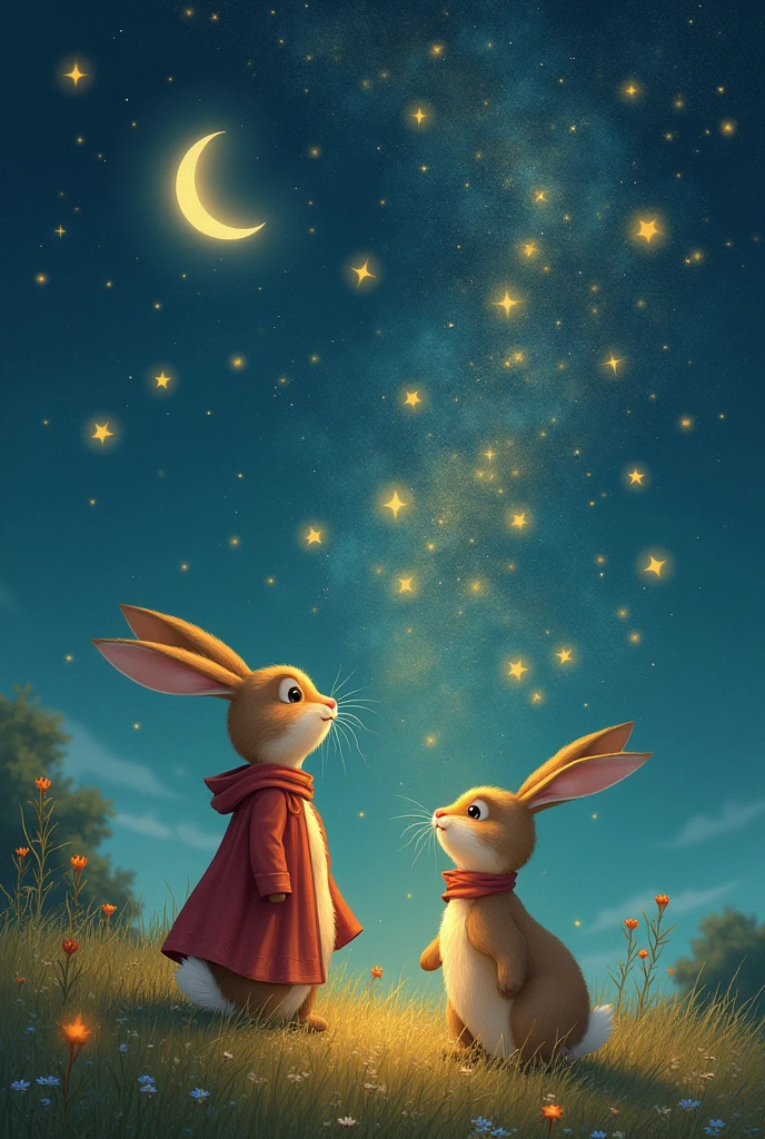 Lino the rabbit had heard many stories about Arion and his magical abilities., and just like Maia she wanted to be able to see the stars, those that were talked about so much.