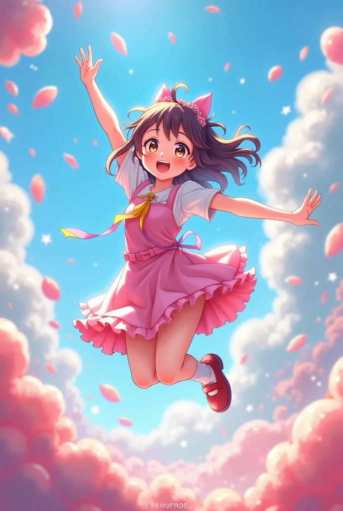 An anime character of a character enjoying herself