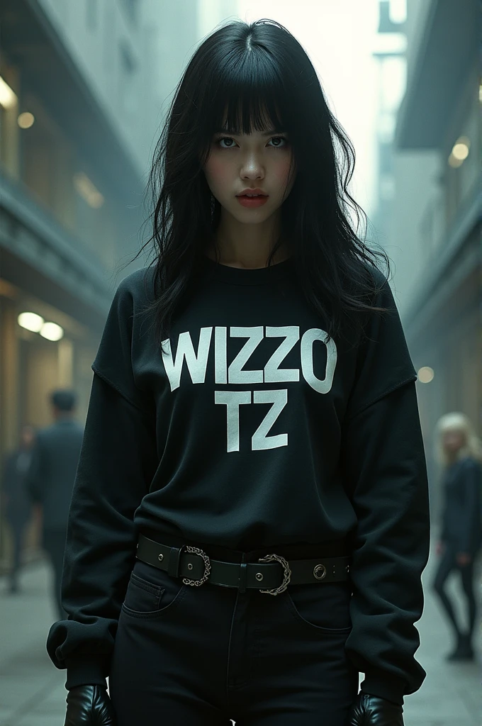 Create an image of woman at shirt writte wizzo tz
