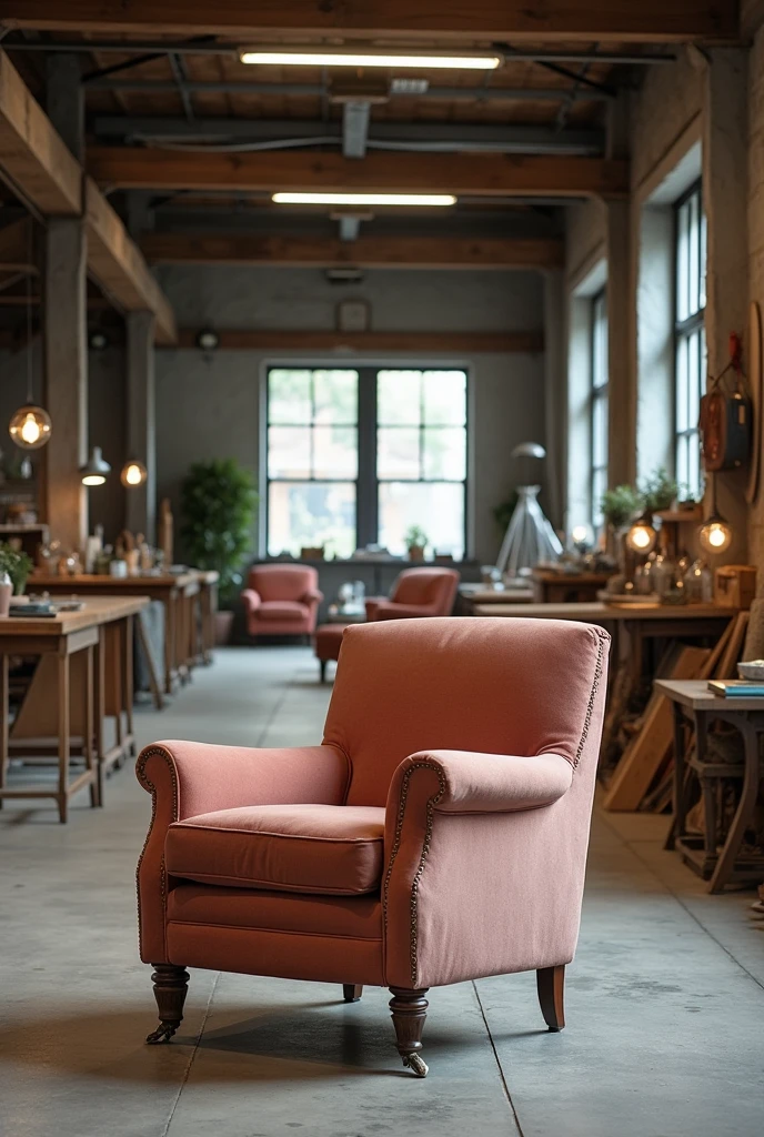 Real armchair factory, many different types of armchairs