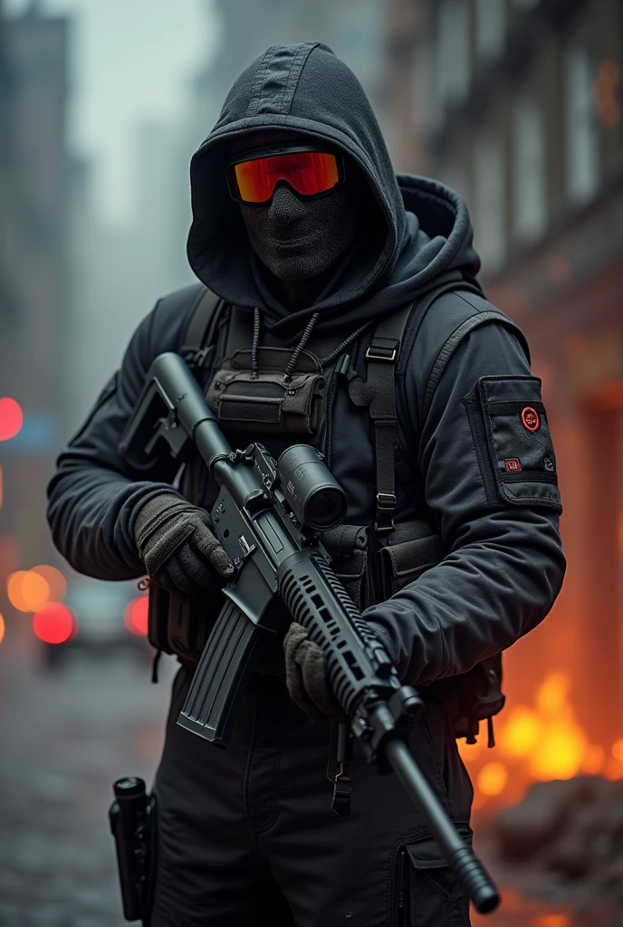gamer man with a rifle
