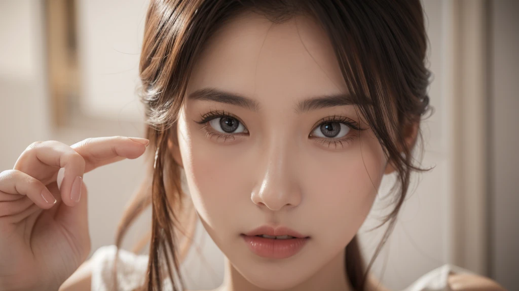 A woman with pretty eyes