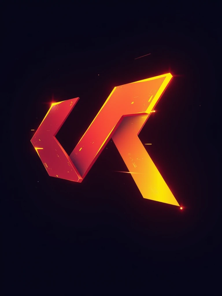 a futuristic red and yellow logo for a stats tracker website