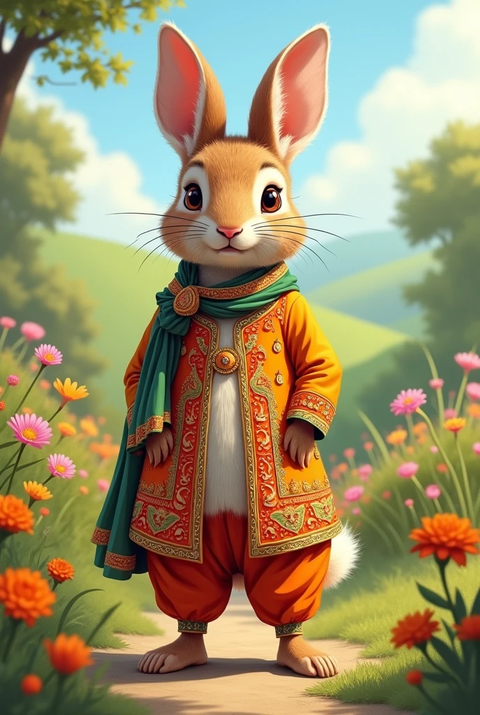 Peter rabbit in punjabi dress
