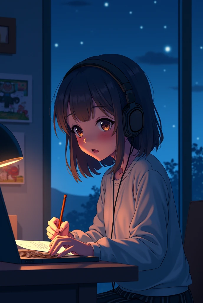 Anime girl sleeping on desk, Boombox,Coca-Cola bottle,star,stuffed toy,Bookshelf,Nightcore, Anime Art Wallpapers 8K, Anime Aesthetics, anime art wallpaper 4k, anime art wallpaper 4k, 4k anime wallpaper, Makoto Shinkai Cyril Rolland, 80s anime style, 4K Manga Wallpapers, Lo-fi art style, anime wallpaper 4k, anime wallpaper 4k, Anime Background