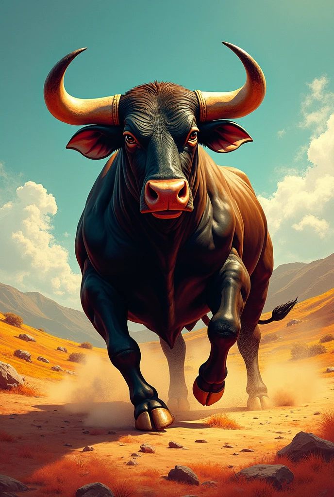 Create a bull image with the name of Juan Carlos 