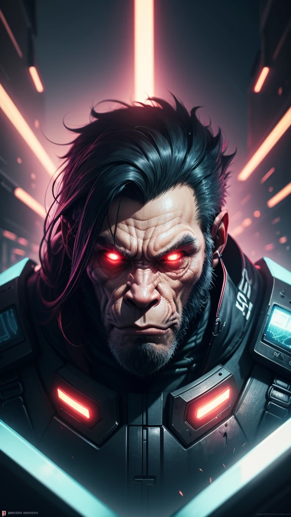 cyber punk ape 8k wallpaper