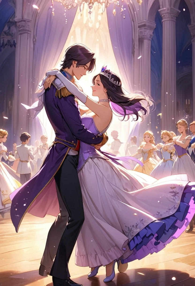 Princess and Prince, Royal, dancing, purple
