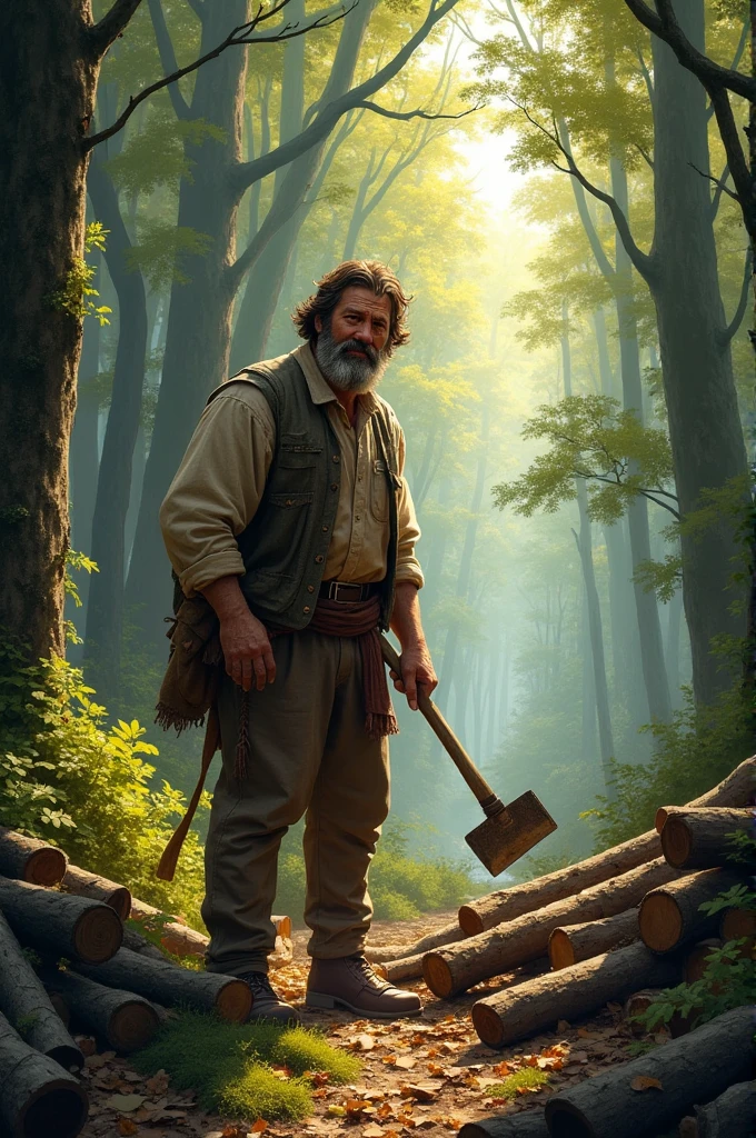 Every day, he would go into the forest to chop wood, which he would then sell in the market.