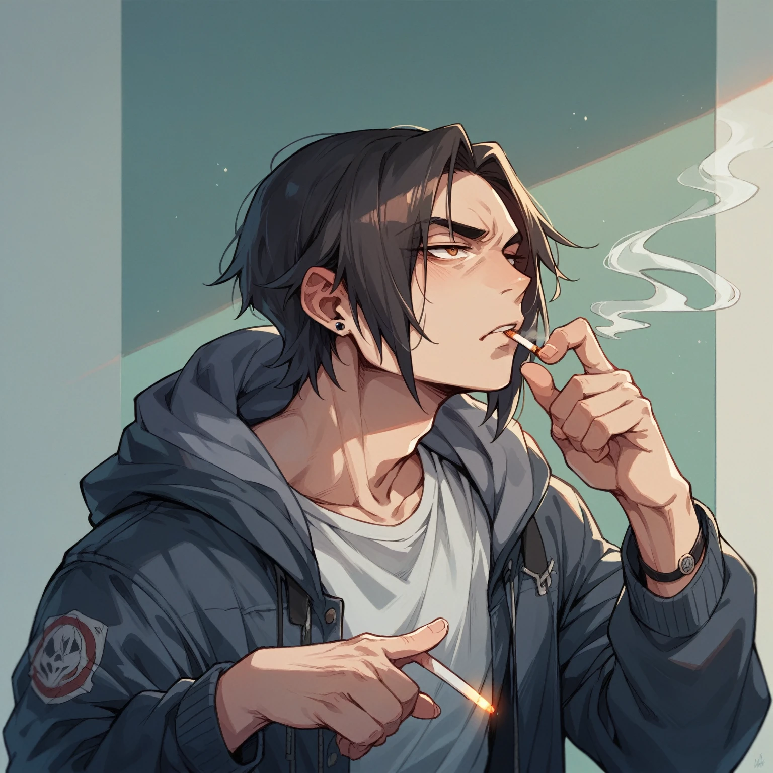 cigarette in hand