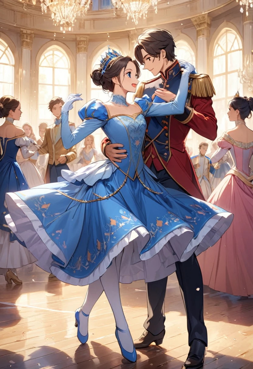 Princess and Prince, Royal, dancing, blue