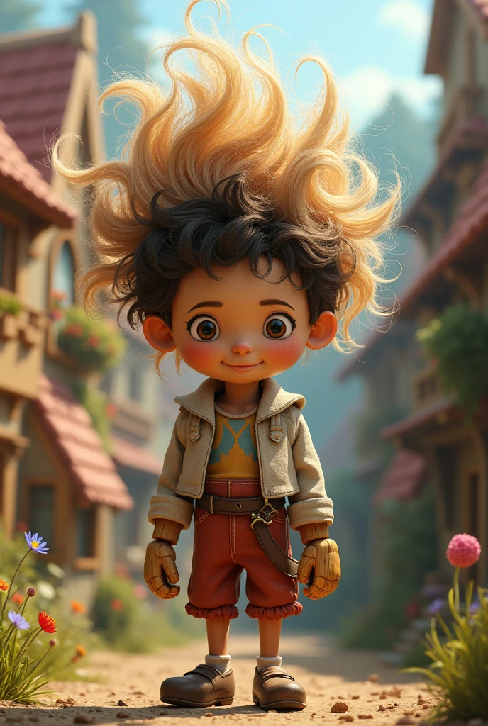 Create Pinocchio but instead of his nose growing, his hair will grow and he will be called Pelocho 