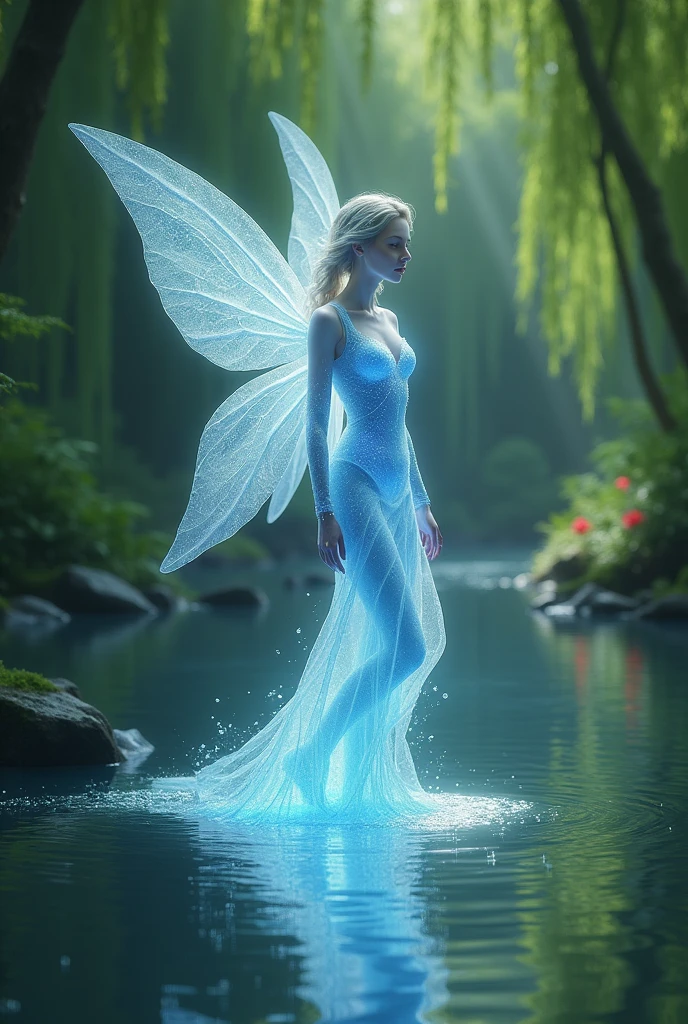 Just then, a water fairy appeared from the river.