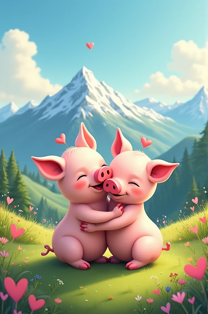 Pigs in love on the mountain
