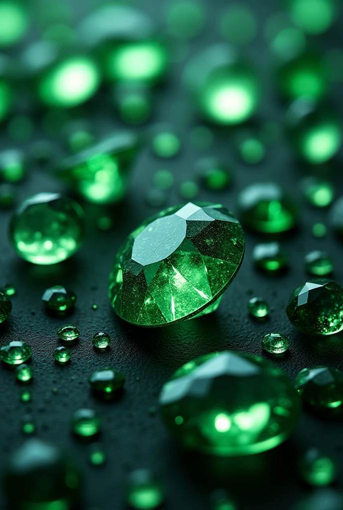 background of many gems, precious stones, 
green diamonds
