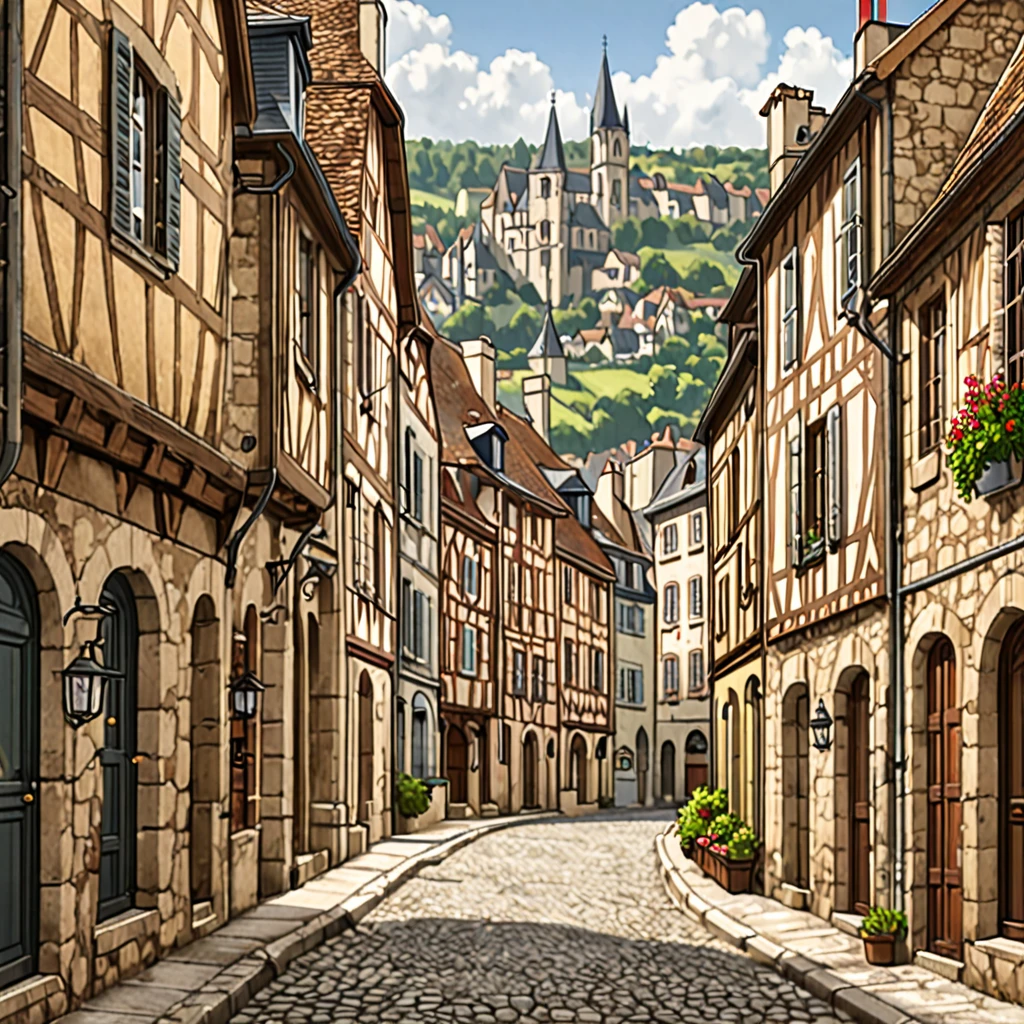 ((background only)), France town, detailed background