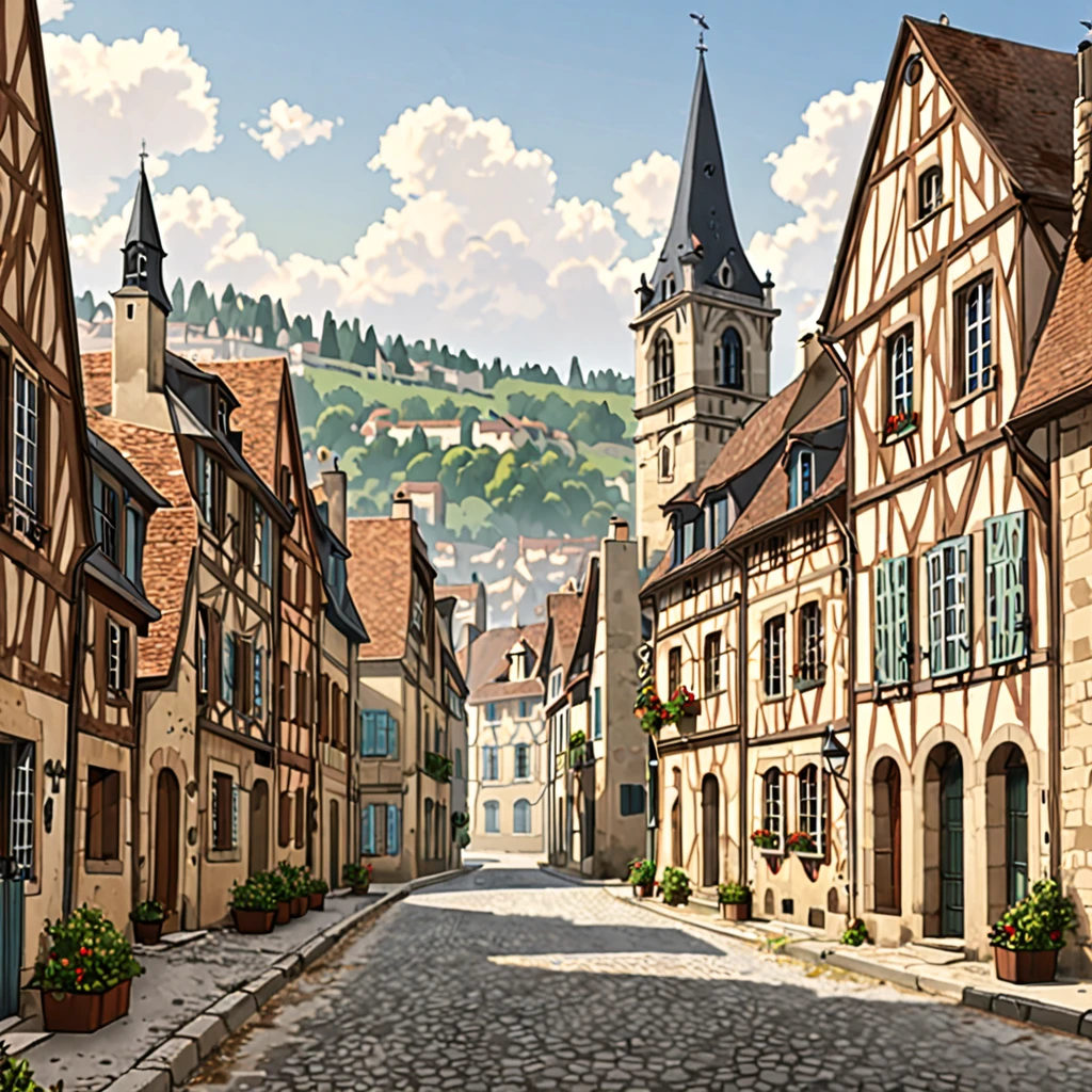 ((background only)), France town, detailed background
