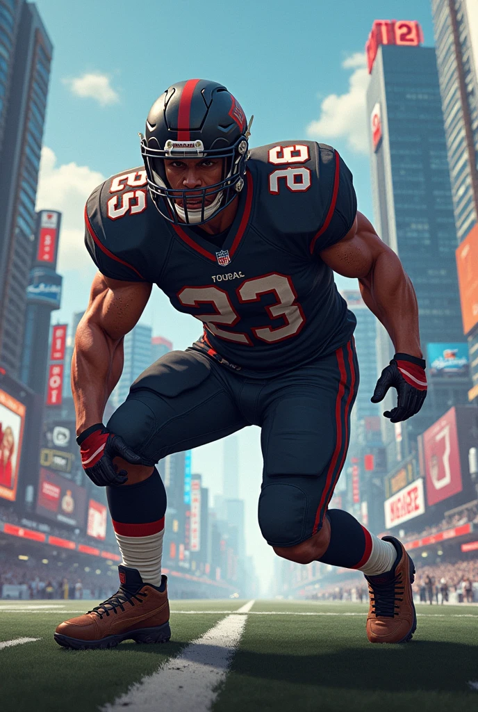 man playing american football gta