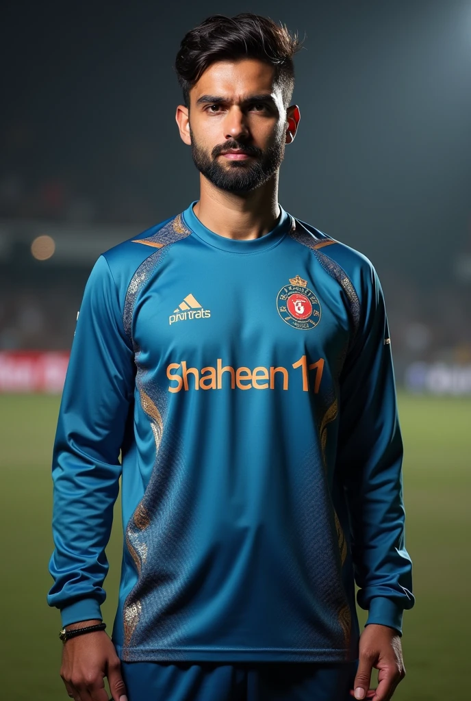 a cricket “t shirt full selve” Team name “shaheen 11”
egal
“shaheen” also printed on shirt