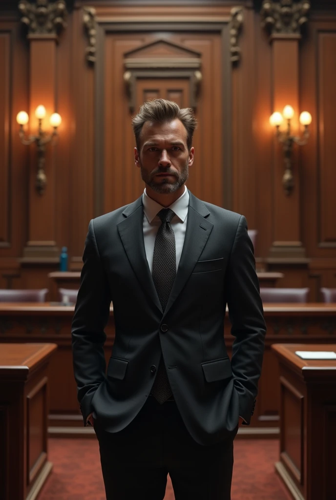 A man in a court