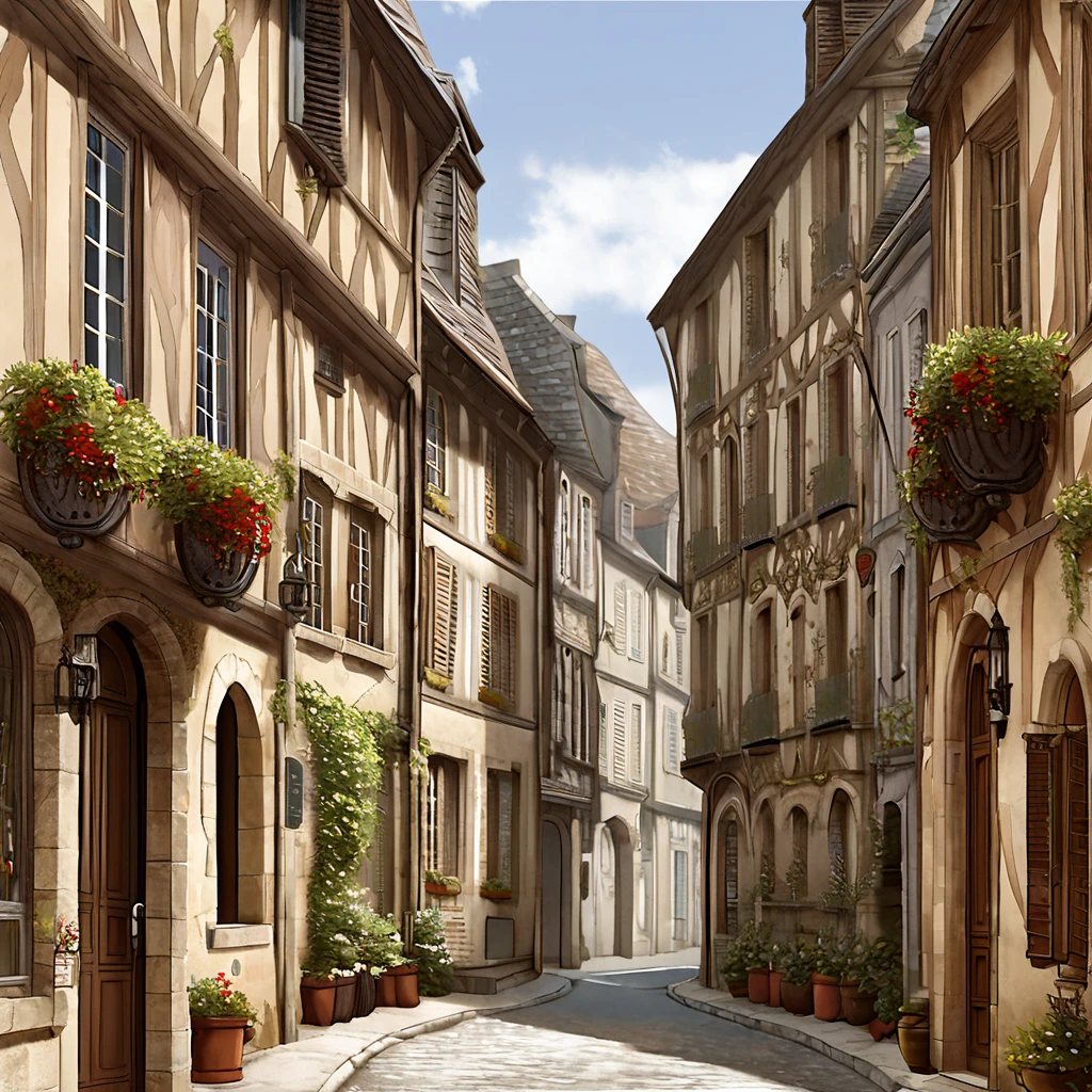 ((background only)), France town, detailed background