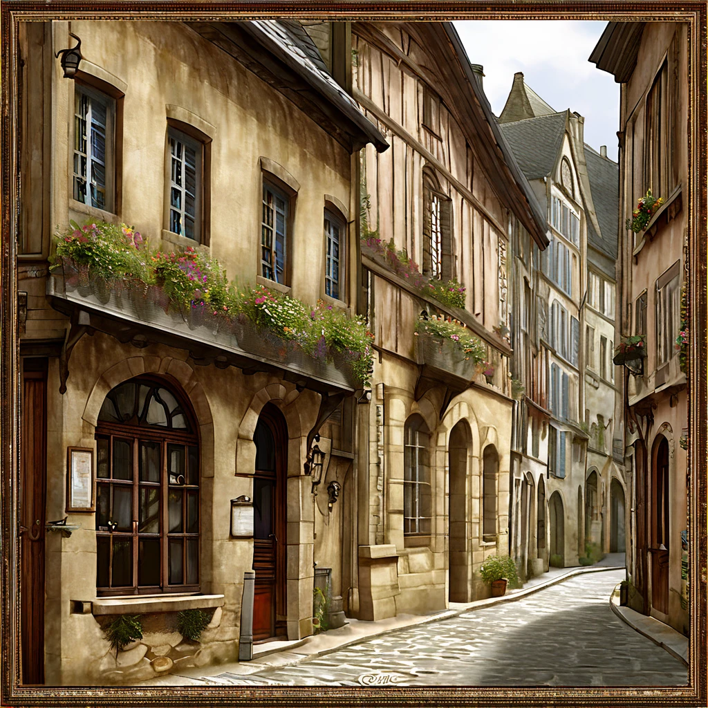 ((background only)), France town, detailed background