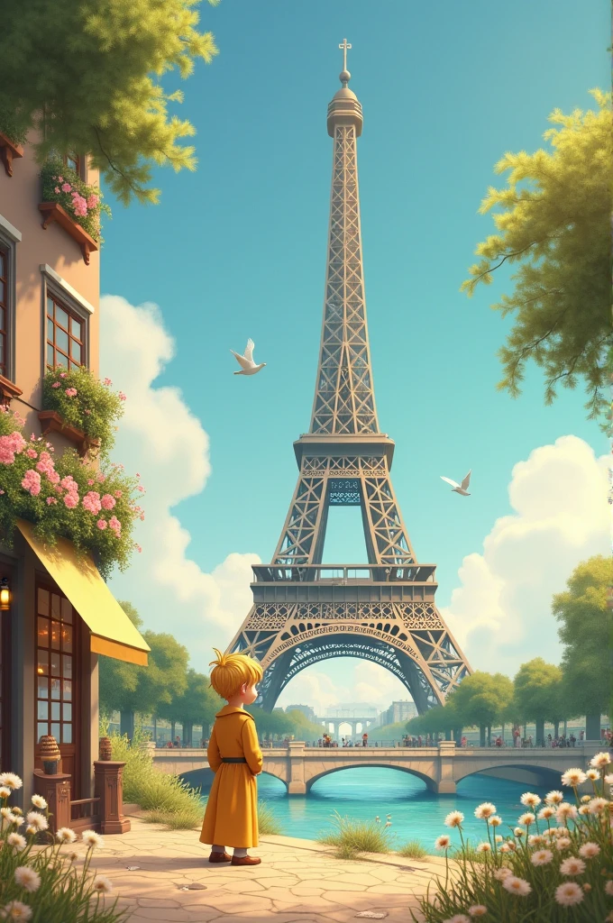 The prince seeing the Eiffel Tower