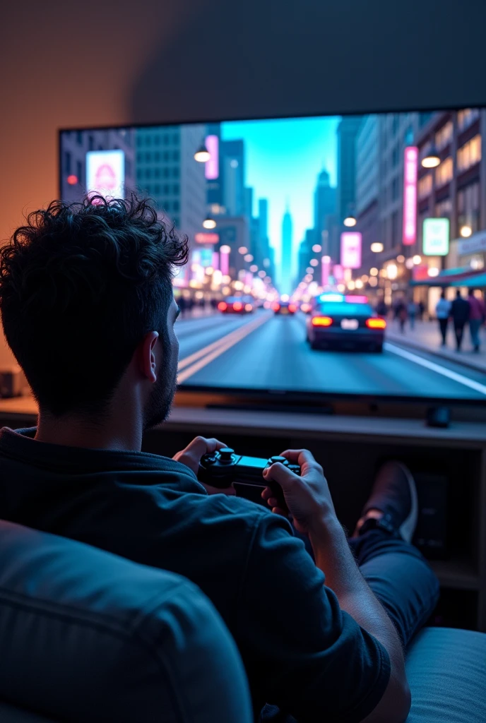playing a game on tv on gta street
