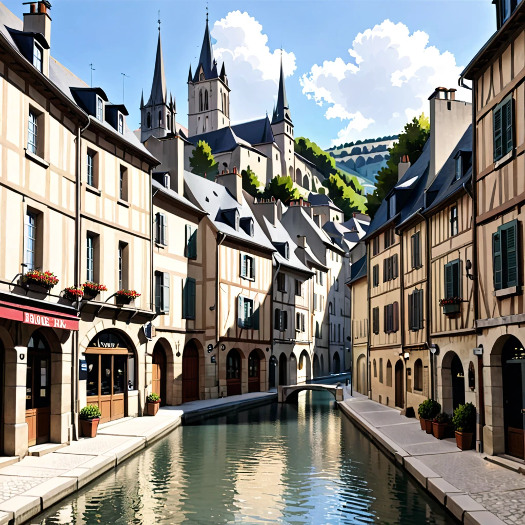 ((background only)), France town, detailed background