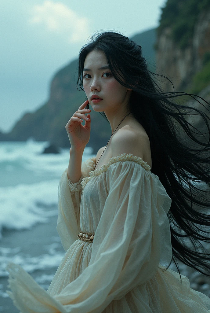 Wuthering Waves Changli touching her hair 
