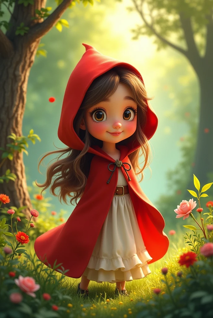 Pretty animated little red riding hood So with light and everything fine. beautiful