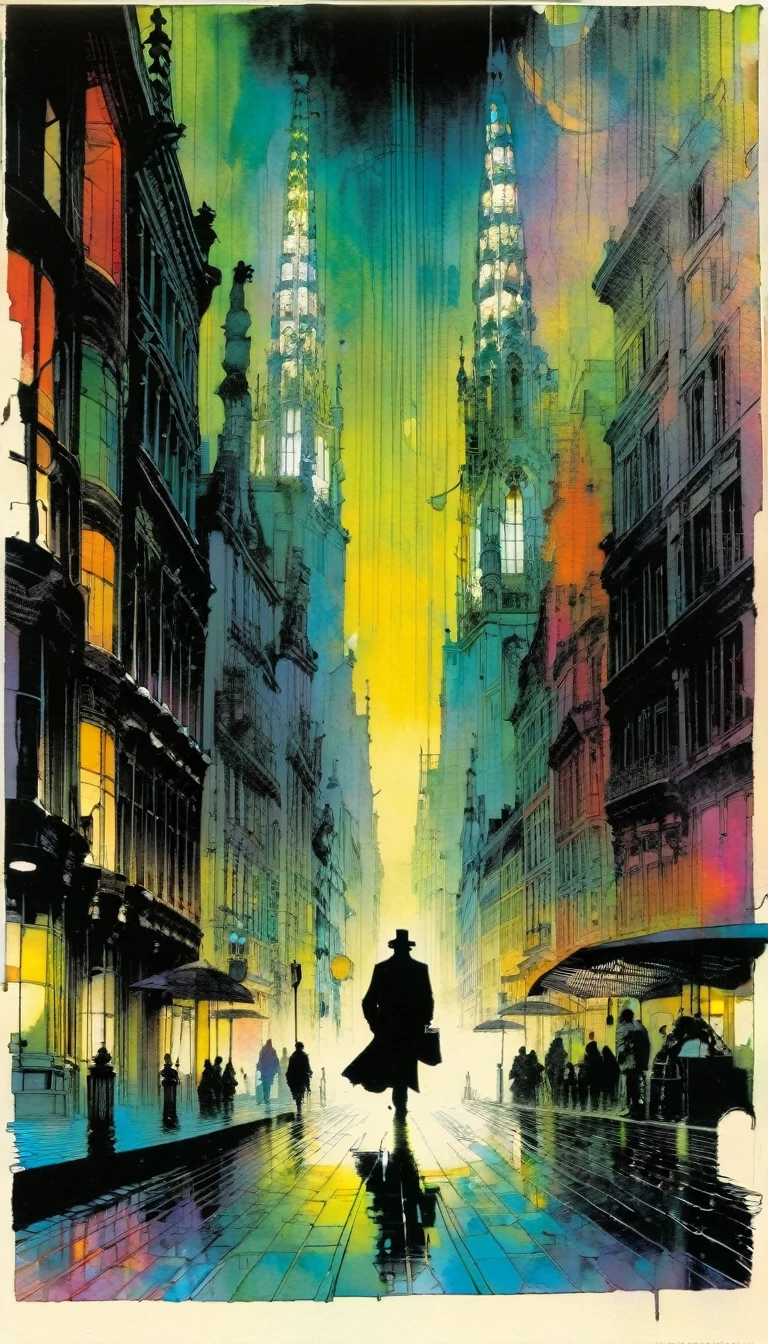 brussels,  art inspired by Bill Sienkiewicz and Dave Mckean.
