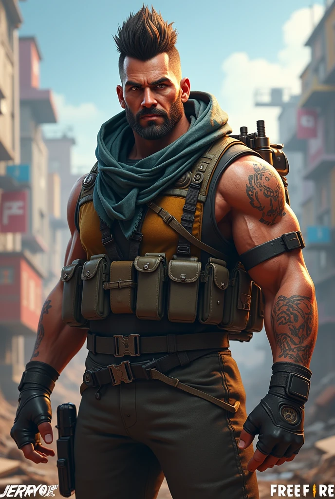 Free fire character with name of: JERRY XIT