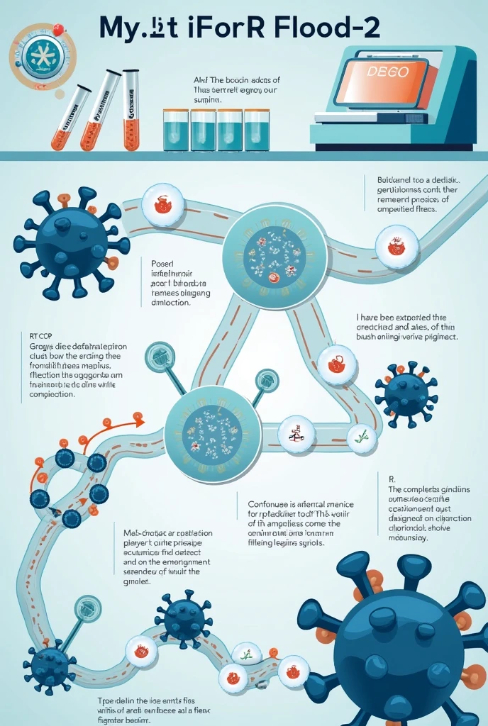 Create a simple drawing to put on an A4 poster about the theme "How RT-PCR Knows If You Have COVID?".