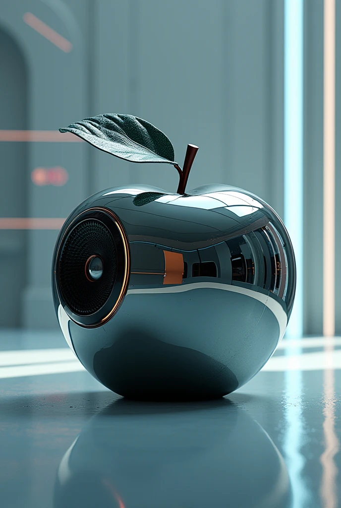 Apple with speaker, sound box, car sound