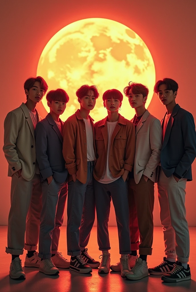grupo mucical BTS imajen realista