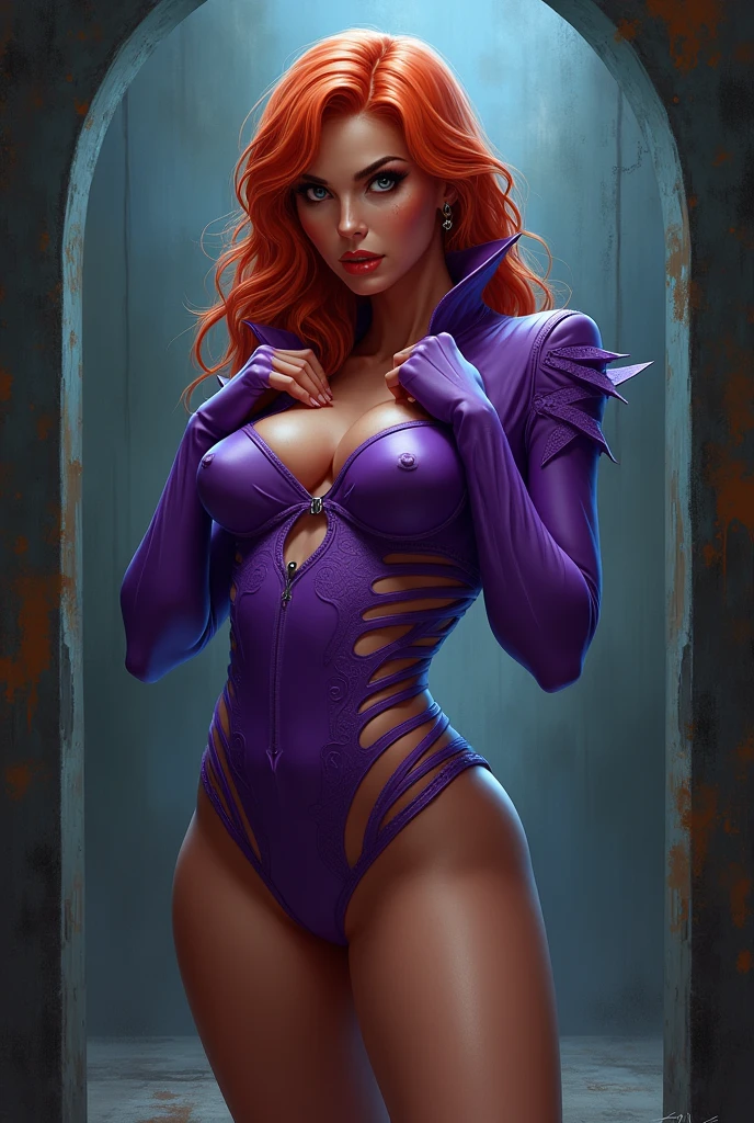 Daphne Scooby-Doo in sexy wrestler style outfit