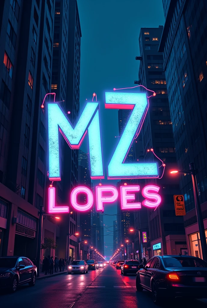 Create type logo, ( MZ Lopes). music, futurist, streets